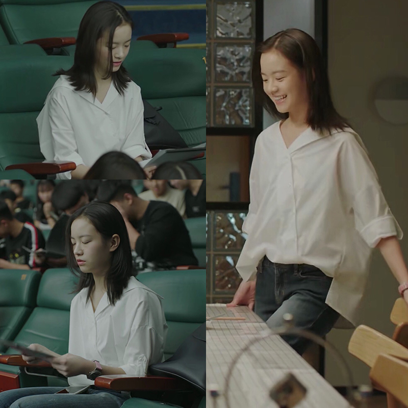 小欢喜乔英子同款衬衫衣2019新款秋装韩版宽松雪纺洋气白色衬衫女