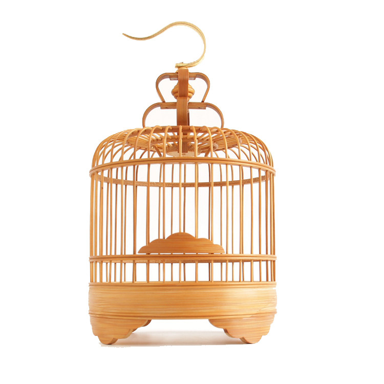 蝈蝈笼蚂蚱竹皮笼扎嘴笼手工竹编蛐蛐笼竹制文玩收藏竹蛉鸣虫爬虫