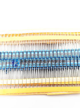 直插金属膜电阻0.33R 1% 1W 0.33欧 铜线0.33OHM 1% 1W尺寸4X12mm