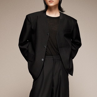 高级感廓形休闲西服外套 男宽松痞帅 三木公白 小众设计冷淡系西装