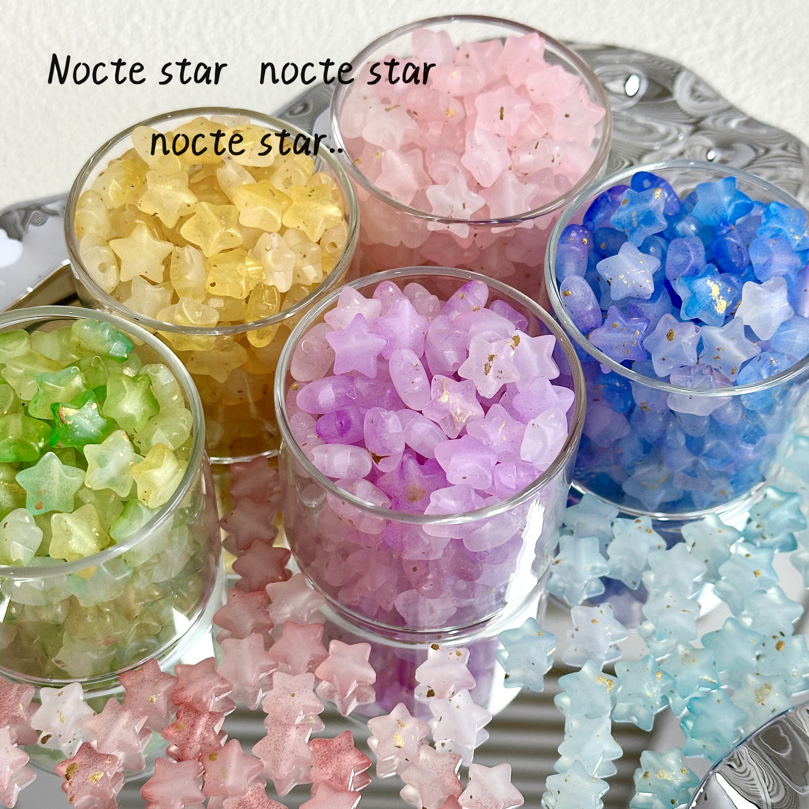 亚克力鎏金星星 diy手工串珠配件手链手机链饰品配珠串珠散珠批发