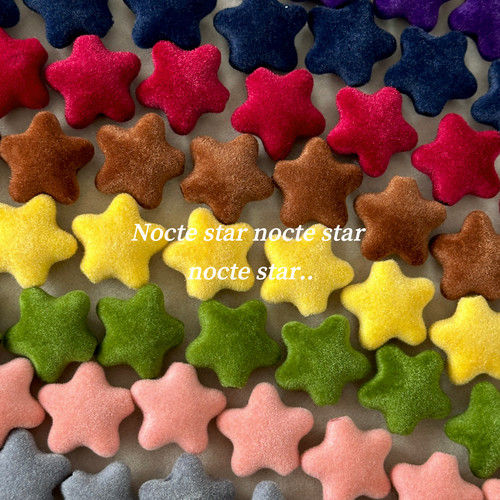 20mm亚克力直孔植绒五角星 diy手工串珠手链项链手机链配饰散珠子