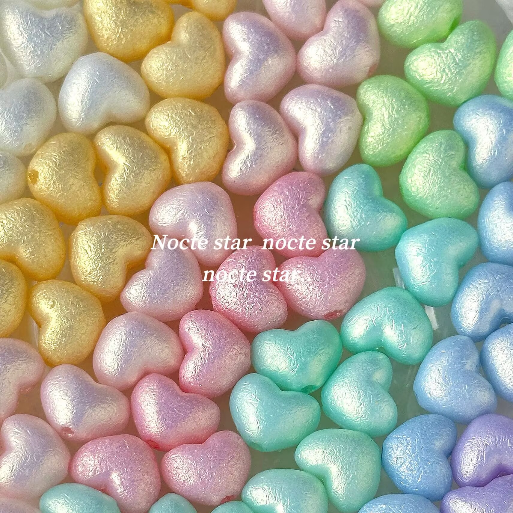 12mmabs仿珍珠心形皱纹金光棉花珠 串珠diy手机链饰品材料配件