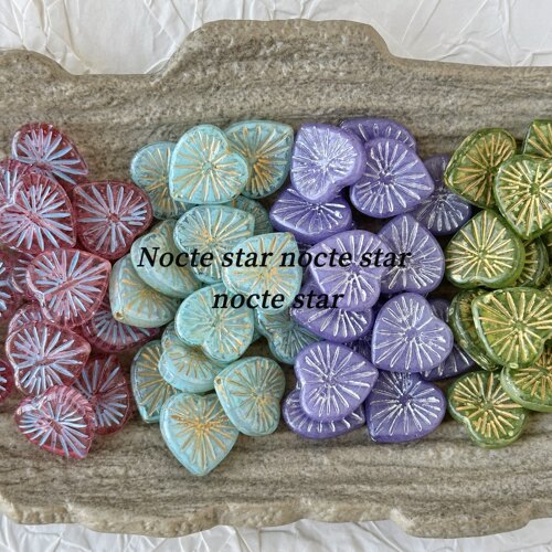 国产放射爱心琉璃直孔珠 diy手工串珠手链项链手机链饰品配件材料