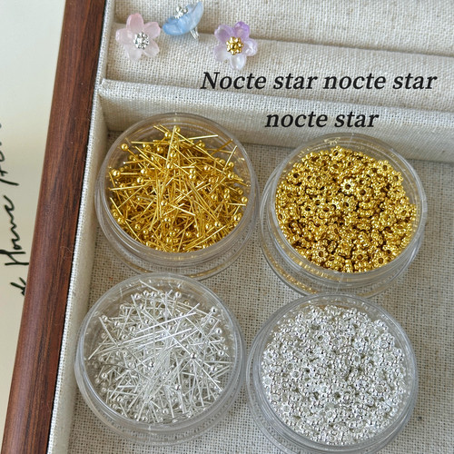 铜针镀金银色球针雪花隔片 diy手工串珠手链项链饰品配件