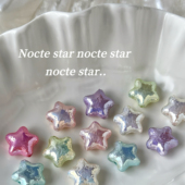16mm亚克力镀亮皱皮星星 diy手工串珠手链项链手机链配饰散珠材料