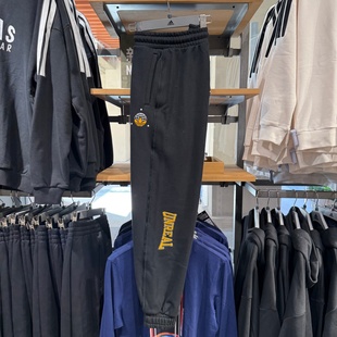 Adidas阿迪达斯三叶草男针织透气长裤休闲运动裤毛圈束脚裤HS7301