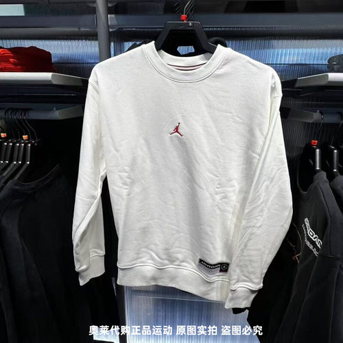 NIKE耐克JORDAN男子圆领针织印花运动休闲套头衫卫衣IO7830-133