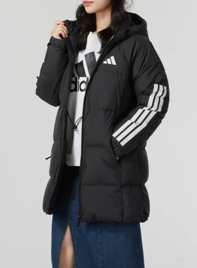 正品Adidas/阿迪达斯羽绒服女24新款冬运动服保暖外套JG3855 3856