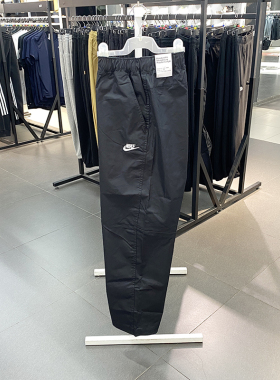 正品Nike/耐克男子长裤新款梭织直筒运动裤黑色裤子DX3337-010