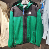 正品 Adidas阿迪达斯三叶男子绒面秋冬运动连帽保暖夹克外套IC2340