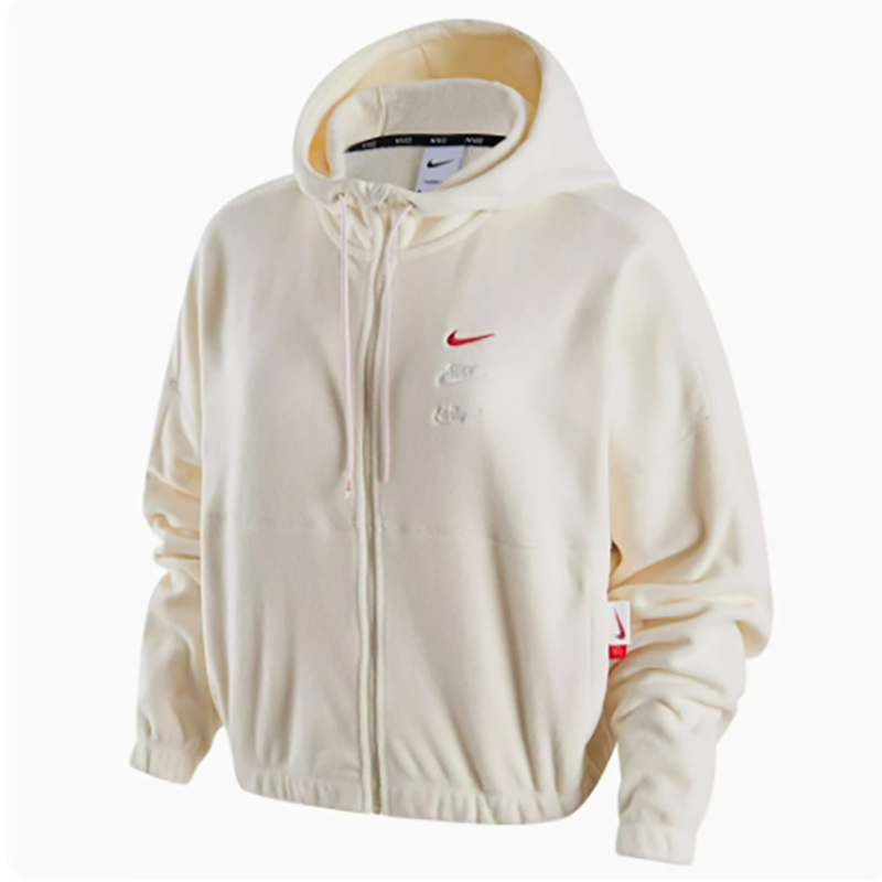 正品Nike/耐克龙年新款女摇粒绒保暖运动休闲连帽夹克外套FZ6387