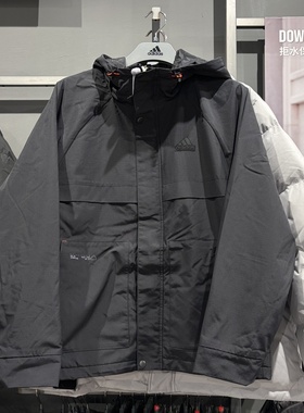 Adidas阿迪达斯外套男冬新款加绒保暖连帽防风休闲运动夹克JI8680