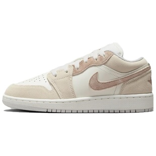 耐克女鞋板鞋AirJordan1AJ1大童低帮休闲运动篮球鞋HF1863-200