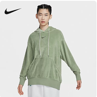 DV7825 耐克女子卫衣连帽刺绣小勾子运动休闲套头衫 386 NIKE 正品