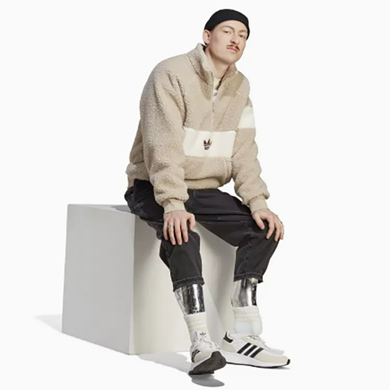 正品Adidas/阿迪达斯三叶草男子秋季运动加绒套头衫IM4659 HZ0719