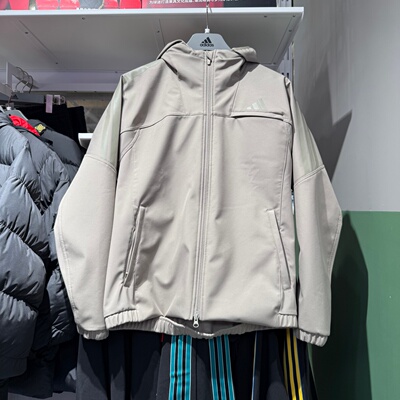 Adidas阿迪达斯男子26春外套户外运动训练加绒保暖梭织夹克KQ8526