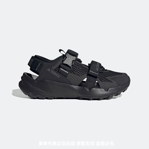 正品Adidas/阿迪达斯夏新款男女魔术贴户外徒步休闲凉鞋鞋IF7598