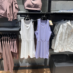 Nike/耐克女子夏季新款修身户外网球健身运动连衣裙FQ1781-100