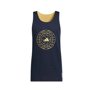 正品 阿迪达斯男子春新款 双面穿篮球运动背心IT4733 IU2435 Adidas