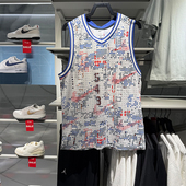 新款 训练运动休闲篮球印花无袖 背心 NIKE耐克t恤男夏季 FZ0691 100