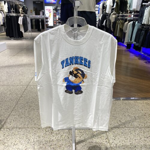 MLB短袖男女情侣上衣宽松运动服休闲半袖T恤3ATSE0143-50IVS