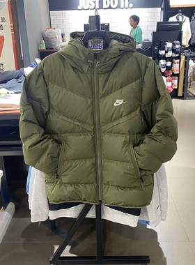 正品Nike/耐克冬季新款男子保暖连帽运动休闲羽绒服FZ1103-222
