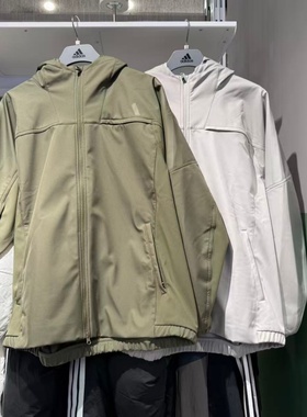 Adidas阿迪达斯外套男25秋冬新款连帽加绒保暖防风运动夹克KA1307