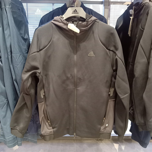 正品Adidas/阿迪达斯冬款男子休闲运动连帽夹克保暖外套 HY5835