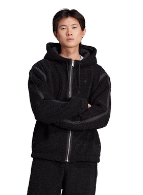 正品Adidas/阿迪达斯三叶草男子冬季加绒连帽外套II5807 IM4441