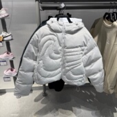 NIKE耐克女子羽绒服大勾子夹克25冬新款 鸭绒连帽外套IB2006 121
