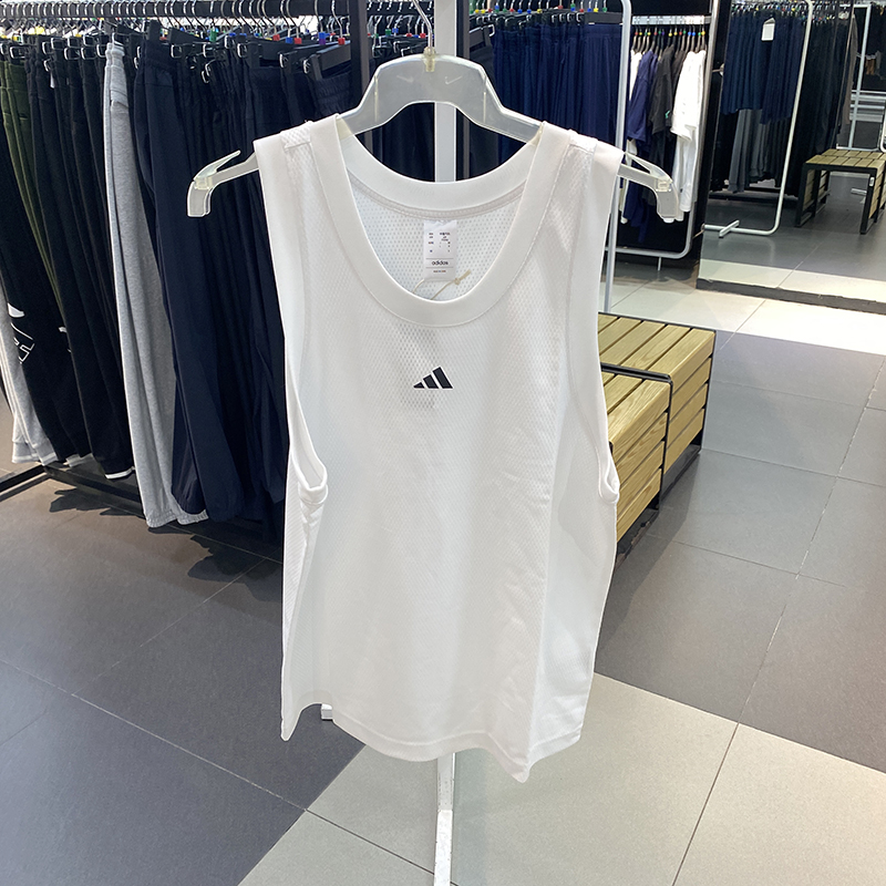 正品Adidas/阿迪达斯男子夏季新款速干背心运动休闲无袖T恤IX8132