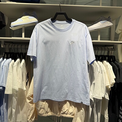 Nike耐克男26夏新款经典短袖刺绣logo简约舒适半袖T恤FV0376-407