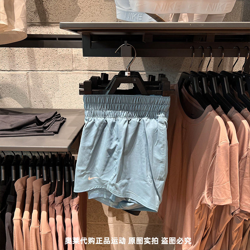 NIKE耐克DRI-FIT女子速干透气中腰二合一跑步短裤DX6013-006