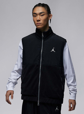 正品Nike/耐克冬季新款男子JORDAN运动休闲保暖拼接棉马甲FD8629
