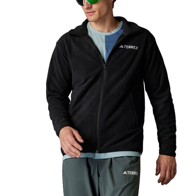 阿迪达斯2025春男针织夹克冒险衣橱系列户外立领运动抓绒衣JP0795