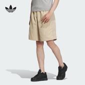 adidas阿迪达斯五分裤 JN7132 三叶草2024夏男侧边满印Logo梭织短裤