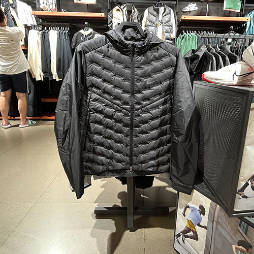 正品Nike耐克男子冬季轻薄羽绒服连帽可拆卸夹克外套FB7557-010