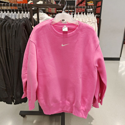 正品NIKE/耐克冬季女子运动休闲圆领加绒套头衫卫衣 DQ5734-684