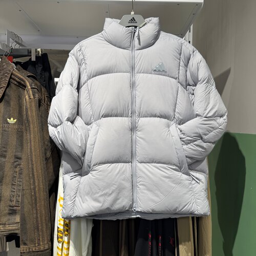 Adidas阿迪达斯26冬新款男鸭绒拒水保暖立领厚面包服羽绒服KW4694