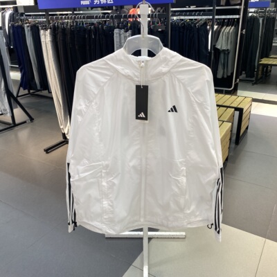 阿迪达斯外套女2025春季新款女子休闲运动服梭织夹克IS8042