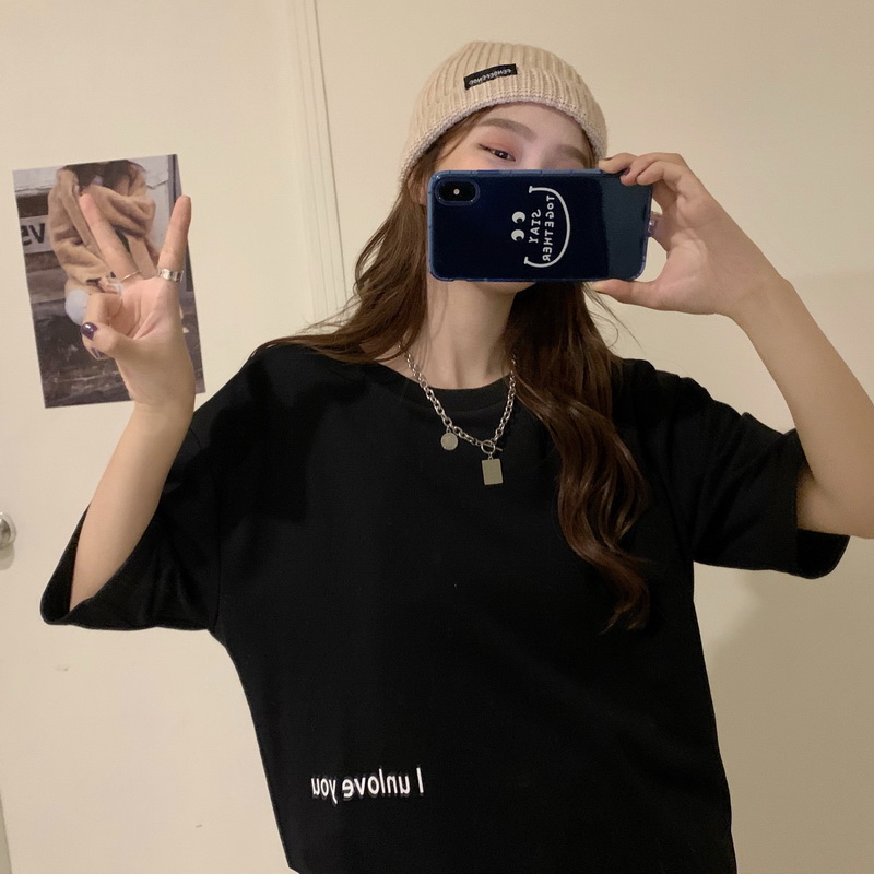 Two pieces of black and white striped Lapel sweater women polo collar Korean Pullover Top