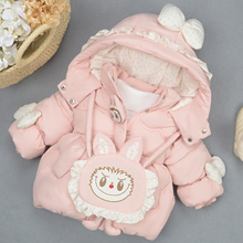 女童冬装棉衣女宝宝加绒加厚棉袄外套2025冬季洋气小女孩羽绒棉服