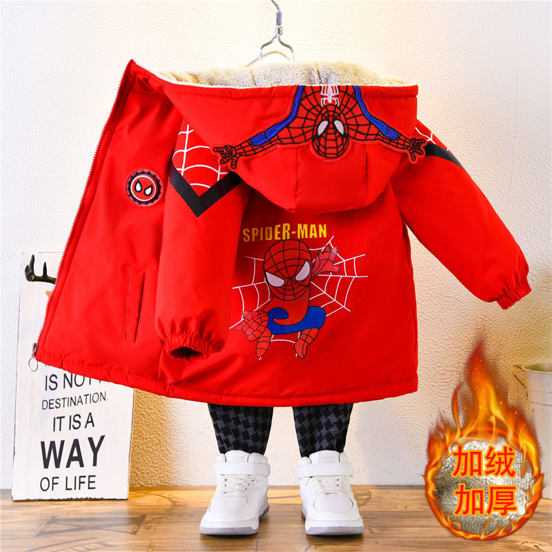 中小童加绒加厚冬季卡通羽绒棉服