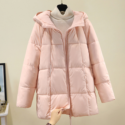 2025冬季新款羽绒棉服女中长款加厚面包服棉衣时尚保暖棉袄外套潮