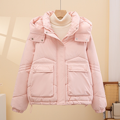 今年流行短款羽绒棉服女棉衣外套2025新款宽松加厚爆款冬装棉袄潮