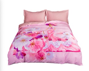 乔德家纺JOES HOME全棉磨毛印花四件套活性印花玛丽莎磨毛四件套