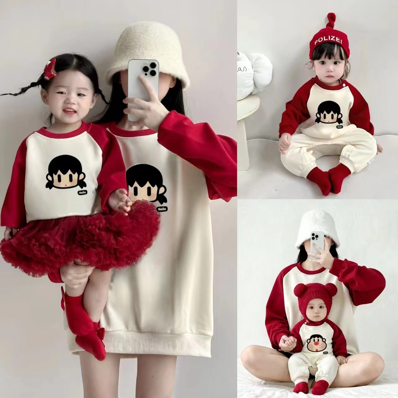 百日宴婴儿连体衣亲子装冬加绒加厚一家三口四口母子卫衣高端,童装/婴儿装/亲子装,亲子装/亲子时装,淘宝优惠券,粉丝福利购,淘宝优惠卷