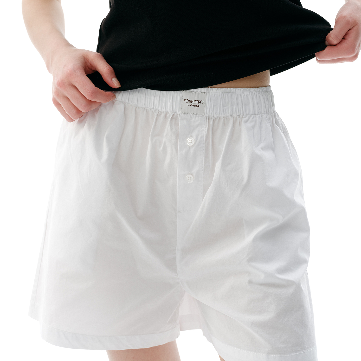 FORRETRO纯棉情侣可外穿短裤睡裤