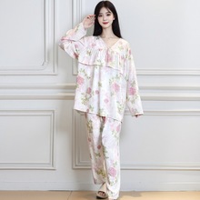 睡衣女款2025新款夏季不带胸垫防凸点莫代尔大码可外穿家居服套装